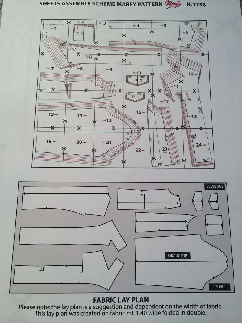 Marfy sew along 1756 Pt 1 - Pattern and muslin prep