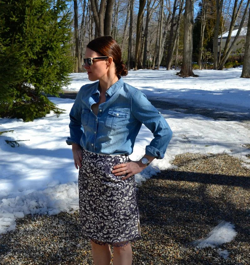 A new blog look, one finished skirt, a new project and more Marfy pics!