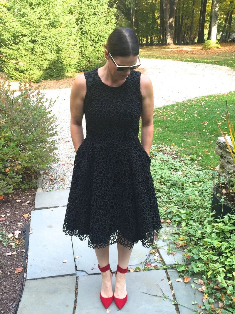 Marfy 3171 and Simplicty 2648 = a new lace dress...