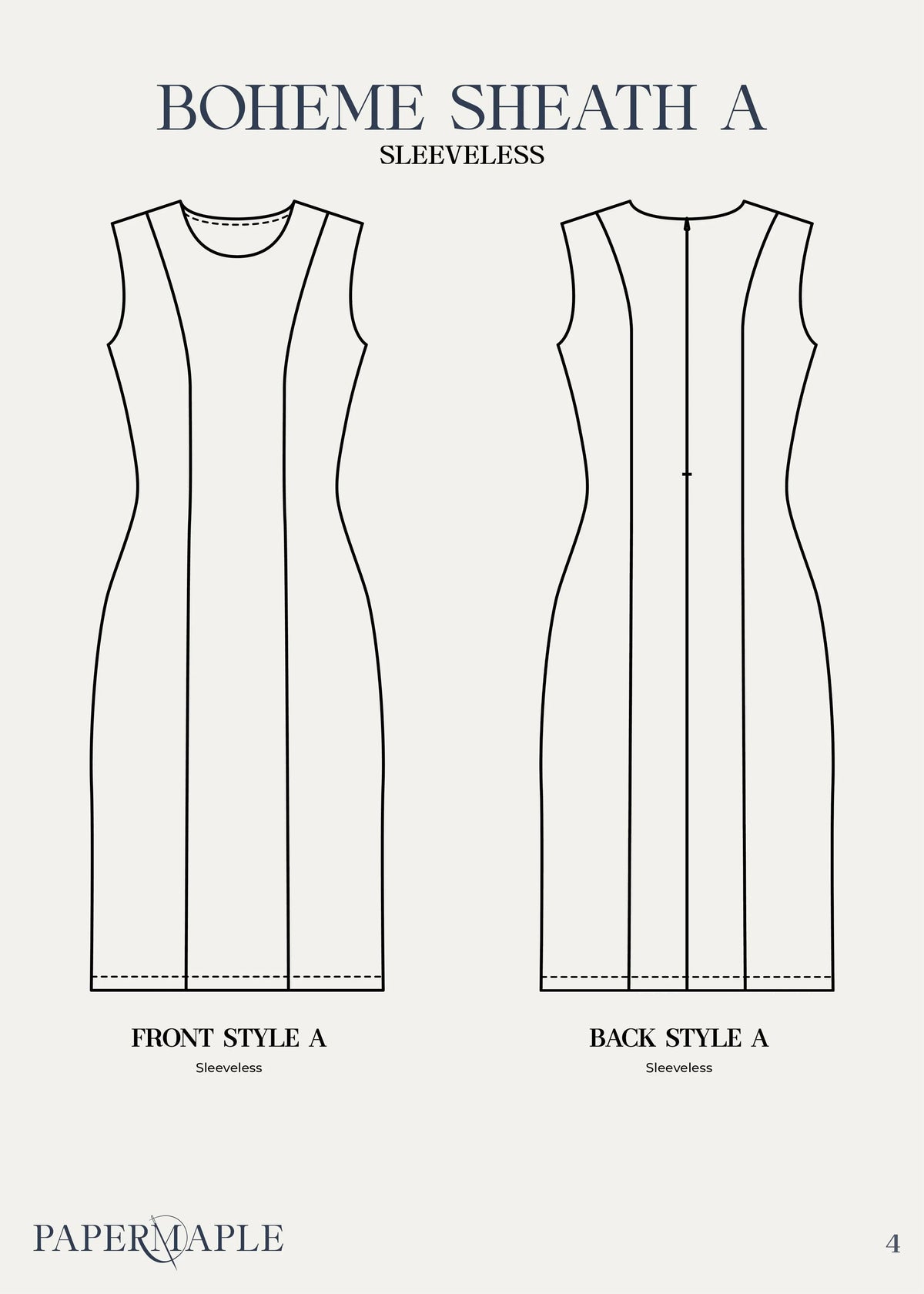 The Boheme Sheath Dress - Sewing the facing on the sleeveless and Cap sleeve