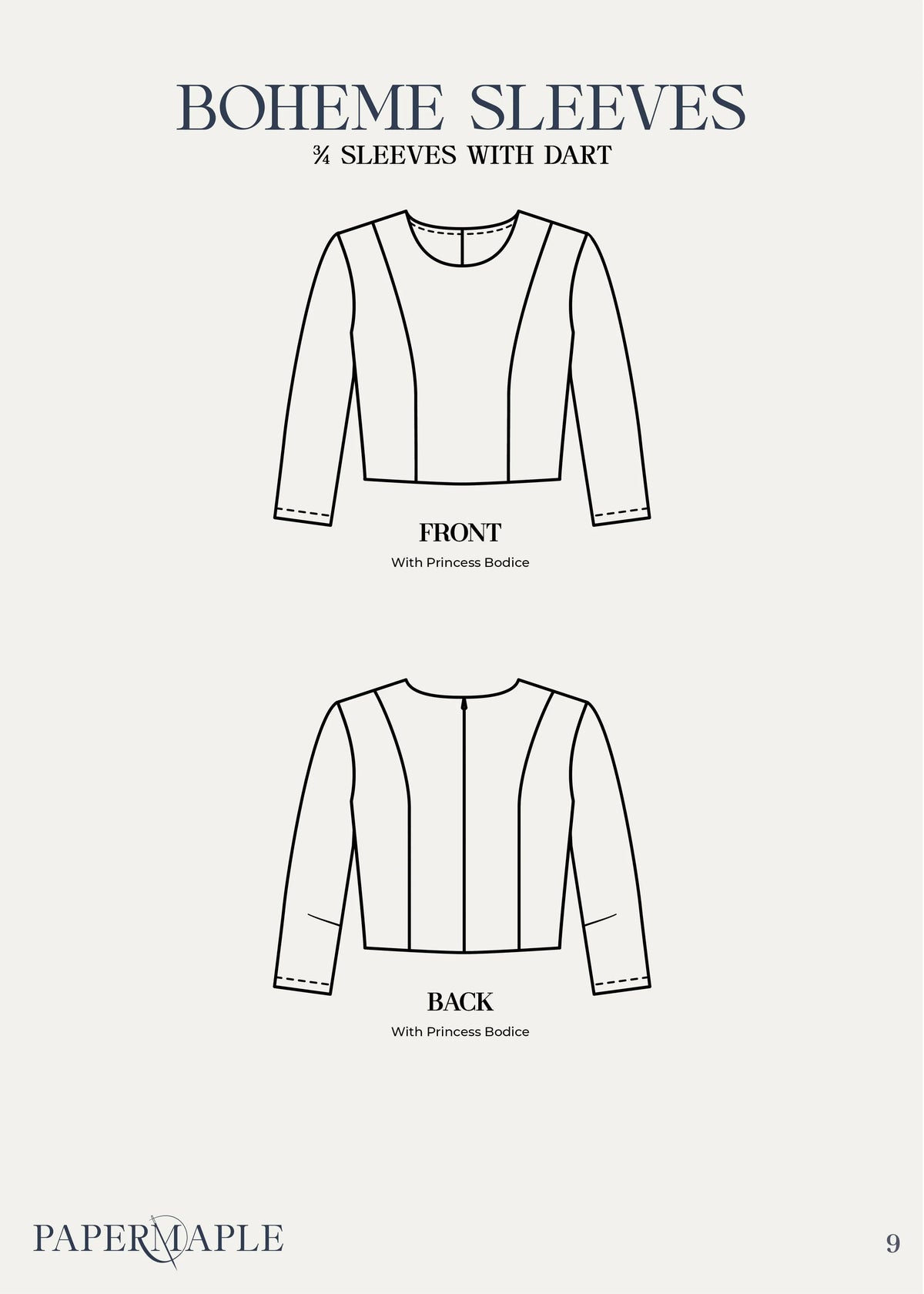 The Boheme Fit and Flare - Sleeves / Two Piece
